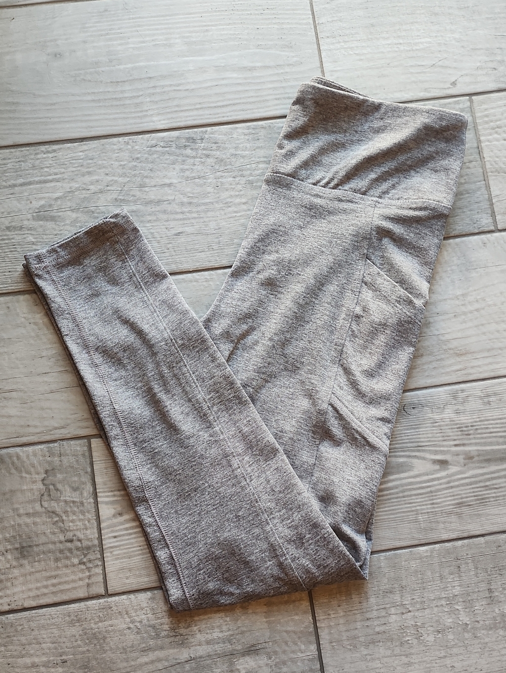Balance Collection Gray Marled Active Leggings Medium